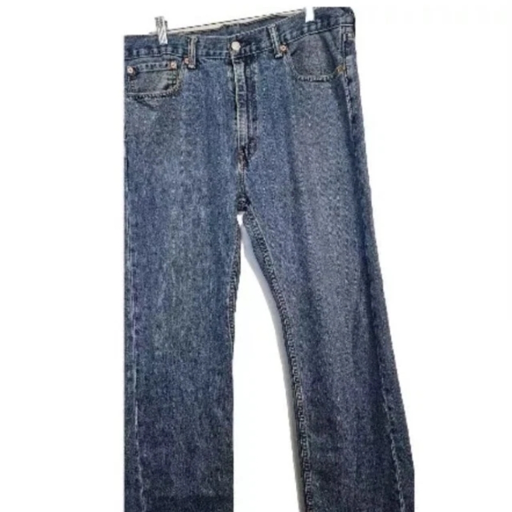 VTG Rustler Blk Jeans Men 40x32 Straight Leg Denim Y2K Norm Work Goth Grunge[2A
